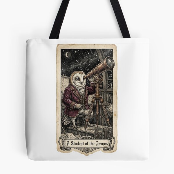 Item preview, Victorian Barn Owl Astronomer - Vintage Scientific Etching designed and sold by HiruK.