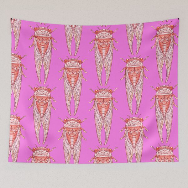 Item preview, Party Cicadas red pink and orange designed and sold by beesocks.