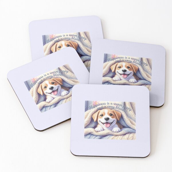 Item preview, Cozy Puppy Blanket Art with Quote designed and sold by KabronX.