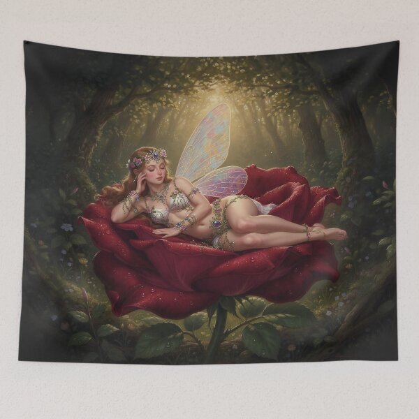 Item preview, The Red Rose Fairy designed and sold by PictureNZ.