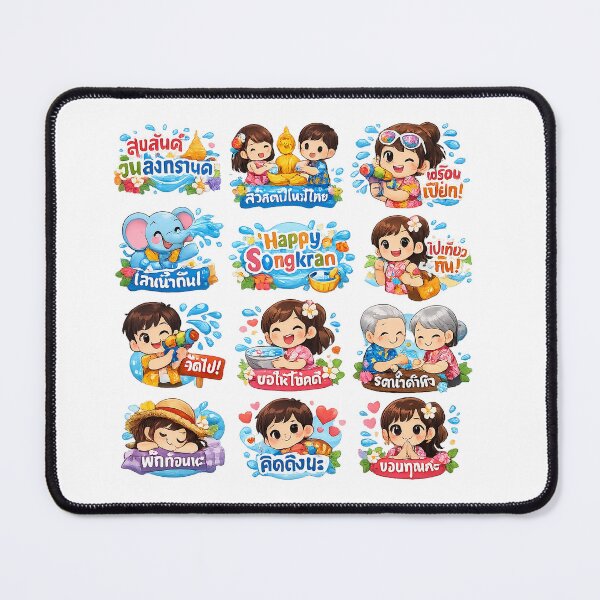 Item preview, Kawaii Songkran Festival Cute Thai Stickers designed and sold by LunaMomoShop.