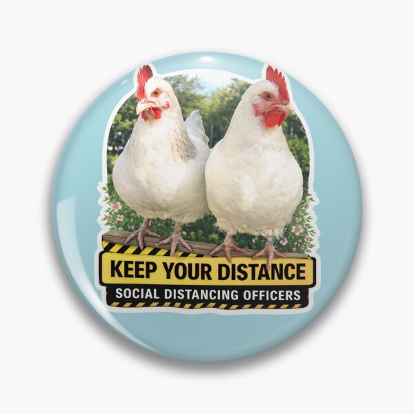 Item preview, Keep Your Distance Chickens – Funny Social Distancing Officers designed and sold by Studio Origins NZ (SO NZ).