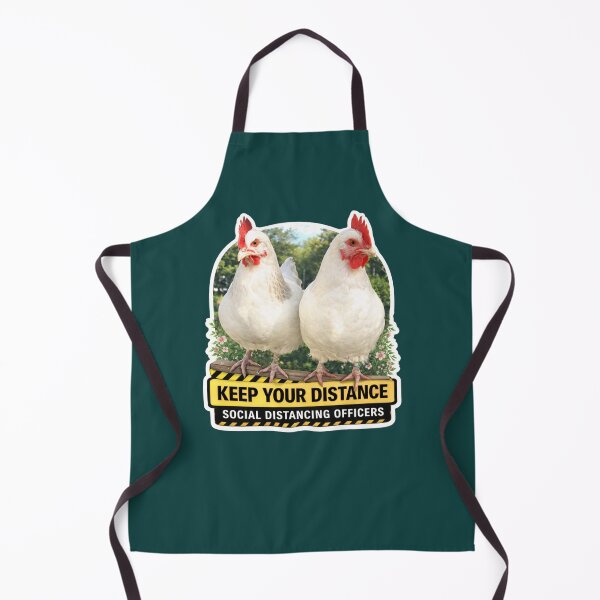 Item preview, Keep Your Distance Chickens – Funny Social Distancing Officers designed and sold by Studio Origins NZ (SO NZ).