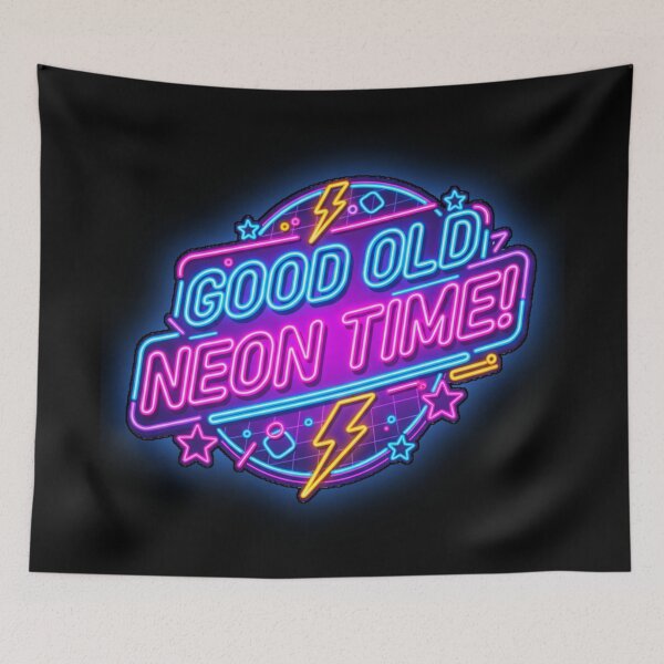 Item preview, Old Retro Vintage GOOD OLD NEON TIME! designed and sold by Giulivo Store Graphic.