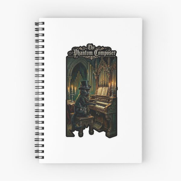 Item preview, Gothic Victorian Black Cat Musician - Antique Oil Portrait designed and sold by HiruK.