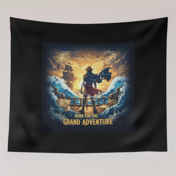 Item preview, Born for the Grand Adventure ⚓? – Epic Anime Pirate T-Shirt Design designed and sold by swizbiz.