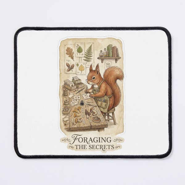 Item preview, Victorian Squirrel Gardener - Vintage Botanical Foraging designed and sold by HiruK.