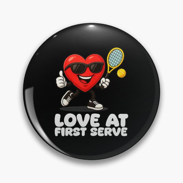 Item preview, Love At First Serve Tennis Heart Funny Romantic Player  designed and sold by WayTBeenkenArt.