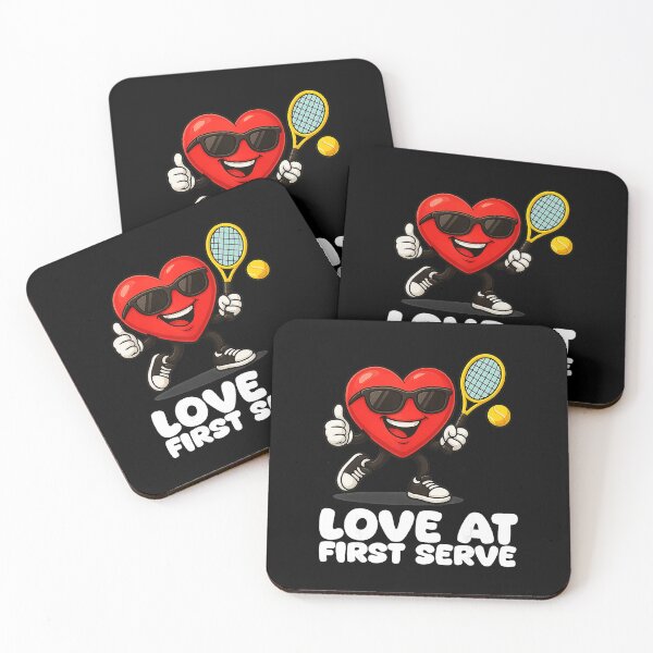 Item preview, Love At First Serve Tennis Heart Funny Romantic Player  designed and sold by WayTBeenkenArt.