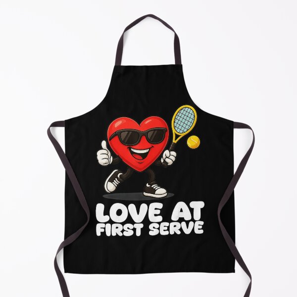 Item preview, Love At First Serve Tennis Heart Funny Romantic Player  designed and sold by WayTBeenkenArt.
