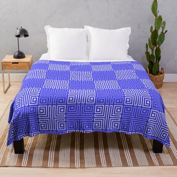 Item preview, Blue Neo Tribal Afrocentric Lattice - Aztec Samoan Tiki  - Gifts For Him designed and sold by RoyalStarsPatts.