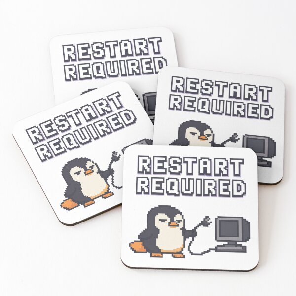 Item preview, Restart Required Penguin designed and sold by ImmyCreations.