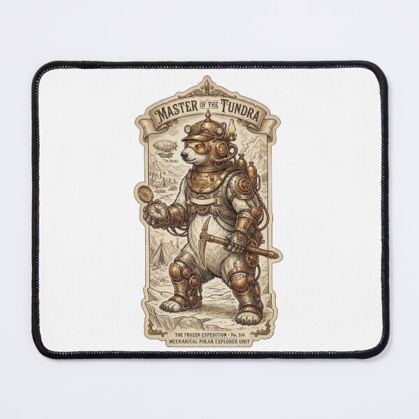 Item preview, Steampunk Polar Bear Explorer - Victorian Mechanical Art designed and sold by HiruK.