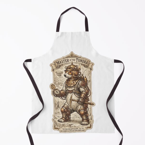 Item preview, Steampunk Polar Bear Explorer - Victorian Mechanical Art designed and sold by HiruK.