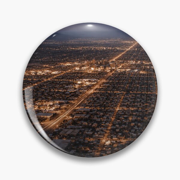 Item preview, Desert City at Night Aerial View | Warm Streetlight Grid | Cinematic Urban Landscape Wall Art designed and sold by Element Horizon Studio.