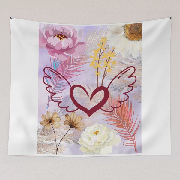 Item preview, winged heart blooms designed and sold by ArtByTrishiaK.