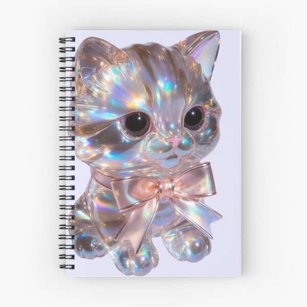 Aperçu de l'œuvre Chat gélifié 3D irisé Kawaii - Autocollant esthétique Coquette créée et vendue par Modavedrake.