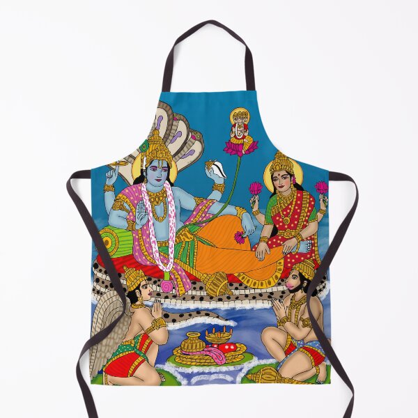 Item preview, Lord Lakshmi Narayan Art – Divine Vishnu Lakshmi Illustration designed and sold by Harshit_Digital_Arts.