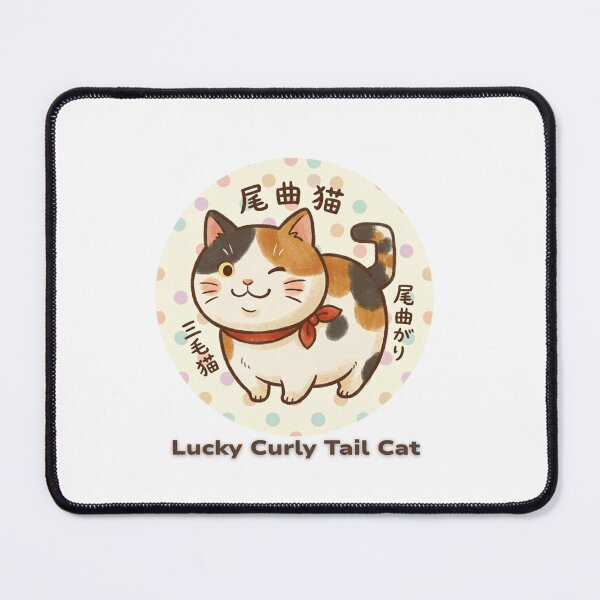 Item preview, Lucky Curly Tail Cat - Japanese Bobtail Cute Kawaii Cat Design designed and sold by JAPAN SOUL Studio.