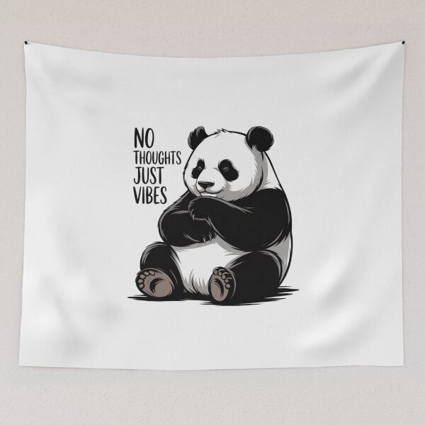 Item preview, No Thoughts Just Vibes Panda designed and sold by Redwan58.