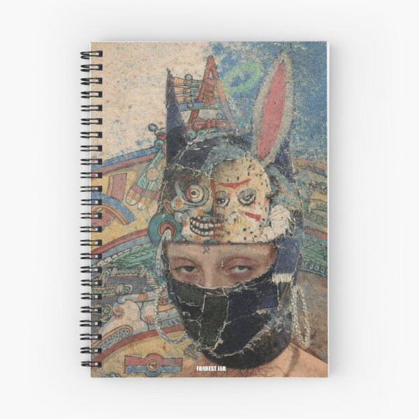 Item preview, Split God Mask – Glitch Aztec Identity Art | Surreal Tribal Duality designed and sold by Forrest Jōb Art.