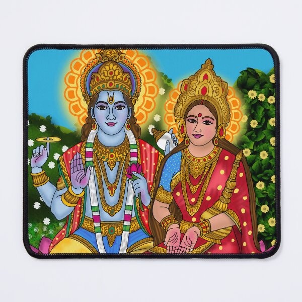 Item preview, Lakshmi Narayana Sacred Design – Hindu Spiritual Couple Artwork designed and sold by Harshit_Digital_Arts.