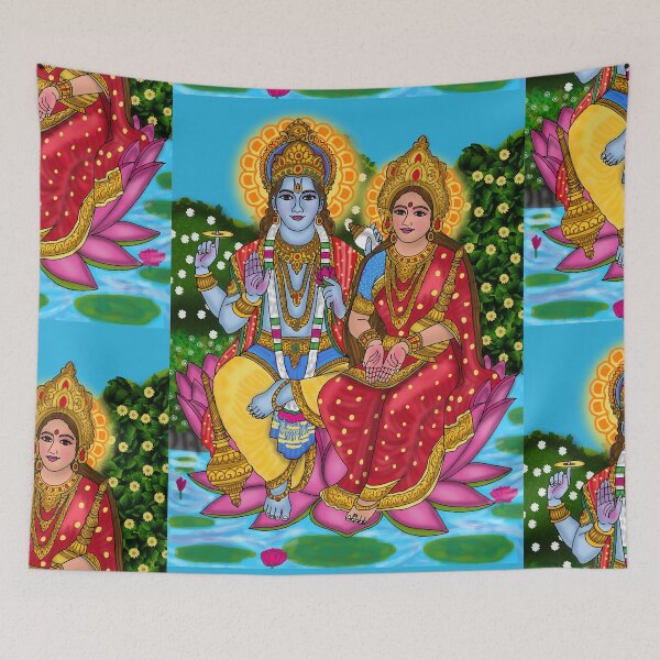 Item preview, Lakshmi Narayana Sacred Design – Hindu Spiritual Couple Artwork designed and sold by Harshit_Digital_Arts.