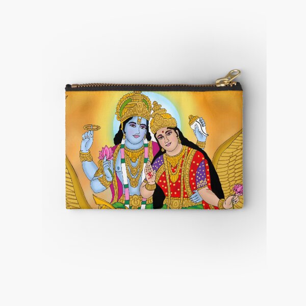 Item preview, Divine Lakshmi Narayan Illustration – Vishnu Goddess Spiritual Art designed and sold by Harshit_Digital_Arts.