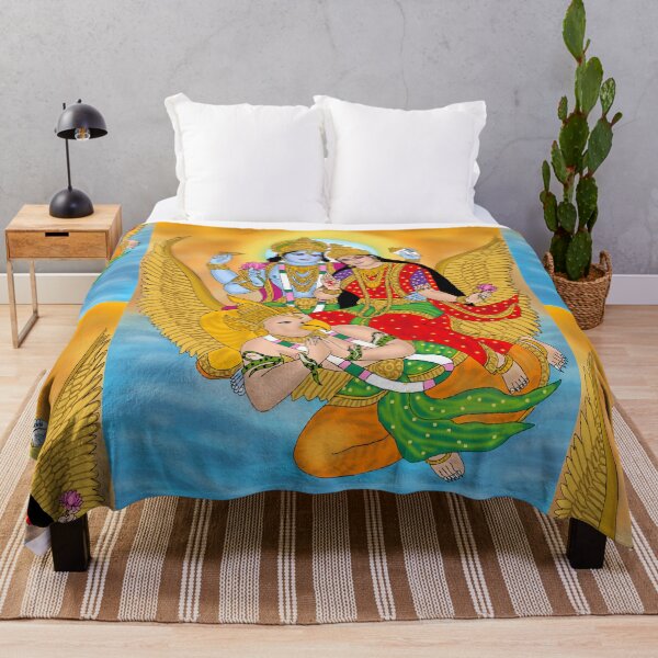 Item preview, Divine Lakshmi Narayan Illustration – Vishnu Goddess Spiritual Art designed and sold by Harshit_Digital_Arts.