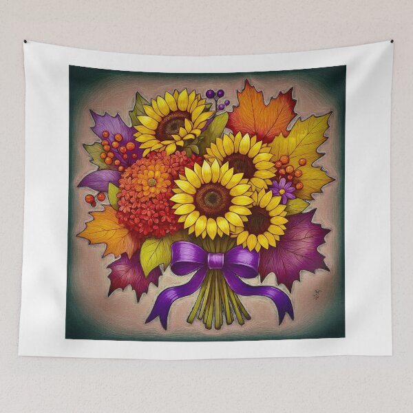 Item preview, Autumn Floral Bouquet designed and sold by Anas Arts.