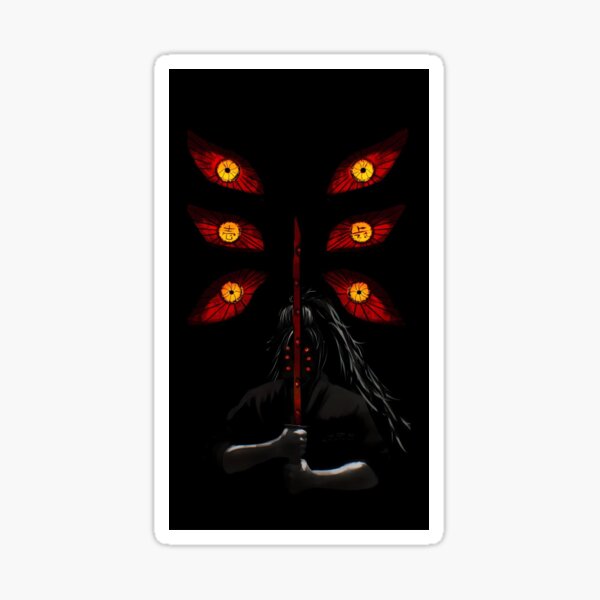 Kokushibo Six Eyes Demon Slayer Art Sticker