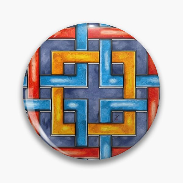 Item preview, Six Interlocked Squares Abstract - Interwoven Path designed and sold by Anas Arts.