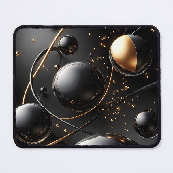 Item preview, Luxury Black and Gold Abstract Orbital Sphere Design designed and sold by Kaleidoscope Print.