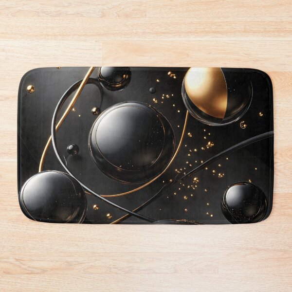 Item preview, Luxury Black and Gold Abstract Orbital Sphere Design designed and sold by Kaleidoscope Print.