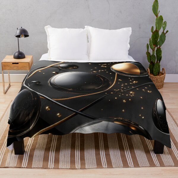 Item preview, Luxury Black and Gold Abstract Orbital Sphere Design designed and sold by Kaleidoscope Print.