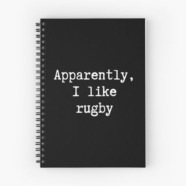 Item preview, Apparently I Like Rugby Funny Quote Minimal Sports Humor designed and sold by GabrieSketcham.