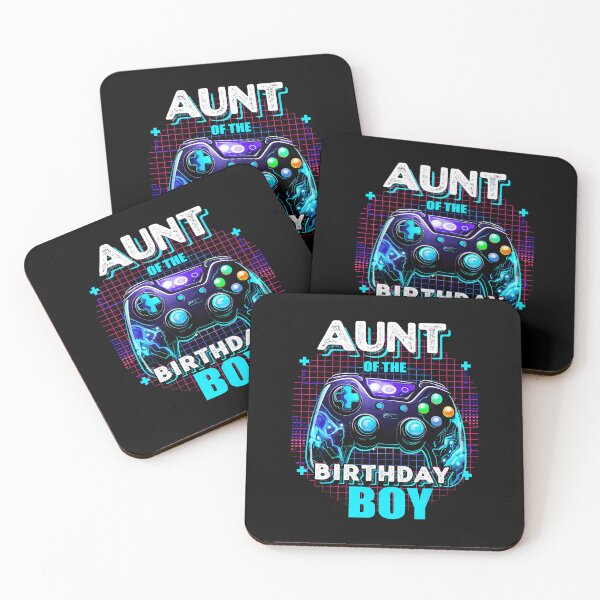 Item preview, Aunt of the Birthday Boy Gamer Controller Neon Retro designed and sold by FGTV2021.