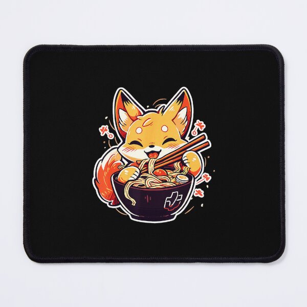 Item preview, Cute Kawaii Fox Eating Ramen Japanese Anime Style designed and sold by titanlevi.