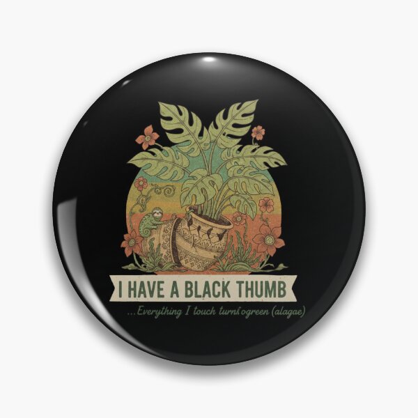 Item preview, Funny Black Thumb Plant Lover Algae Joke designed and sold by BlissHalo.
