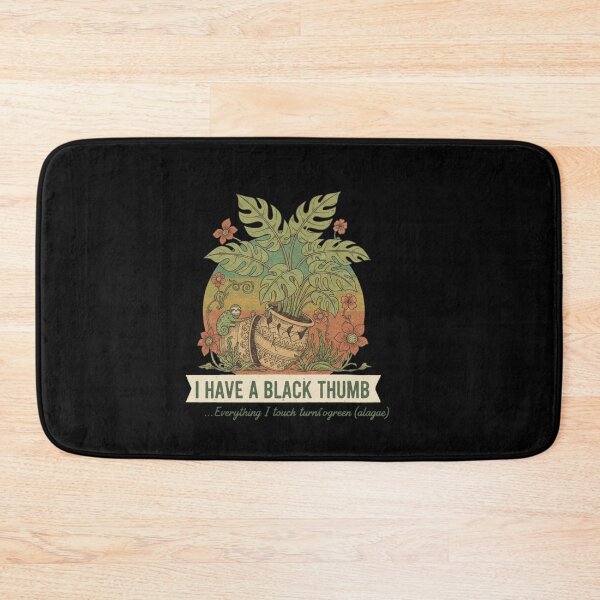 Item preview, Funny Black Thumb Plant Lover Algae Joke designed and sold by BlissHalo.
