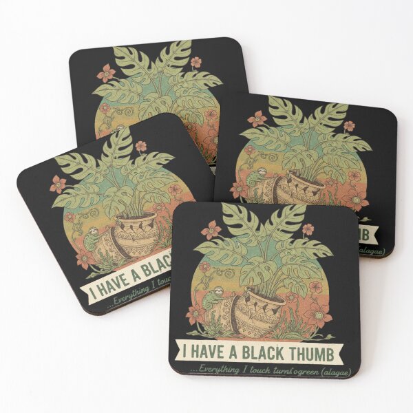 Item preview, Funny Black Thumb Plant Lover Algae Joke designed and sold by BlissHalo.