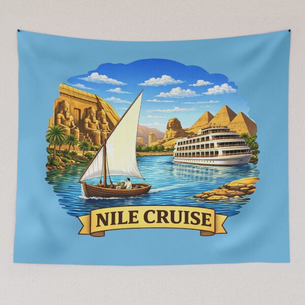 Item preview, Nile Cruise Egypt, Felucca and River designed and sold by Myra365Art.