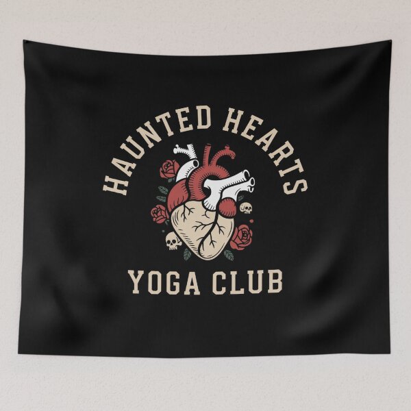 Item preview, Haunted Hearts Yoga Club Gothic Anatomical Heart Varsity Design designed and sold by SideEye Co.