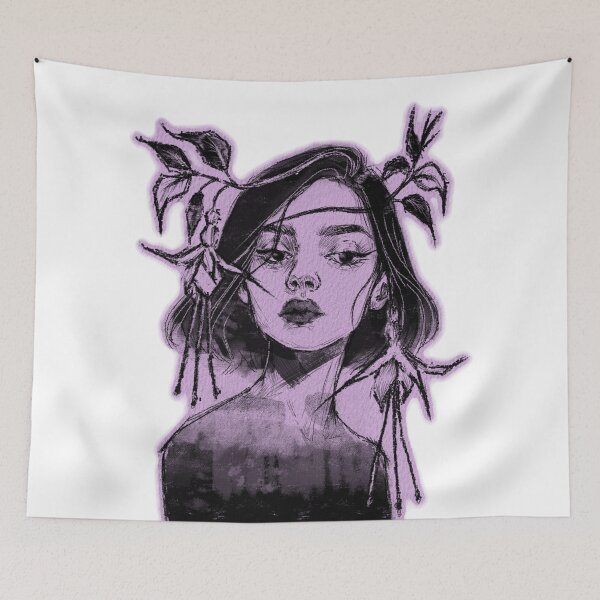 Item preview, FUCHSIA FLOWER CROWN WOMAN PURPLE designed and sold by melyverso.