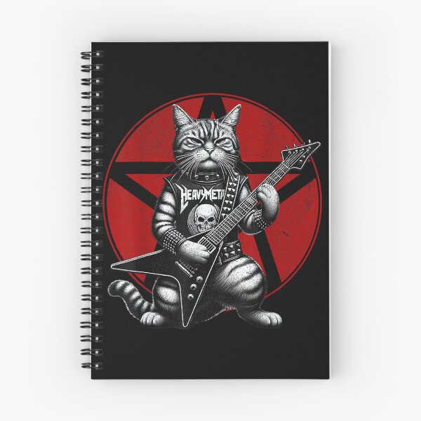 Item preview, Heavy Metal Cats and Death Metal Music Metalhead Rock Guitar designed and sold by AnnUWatts.
