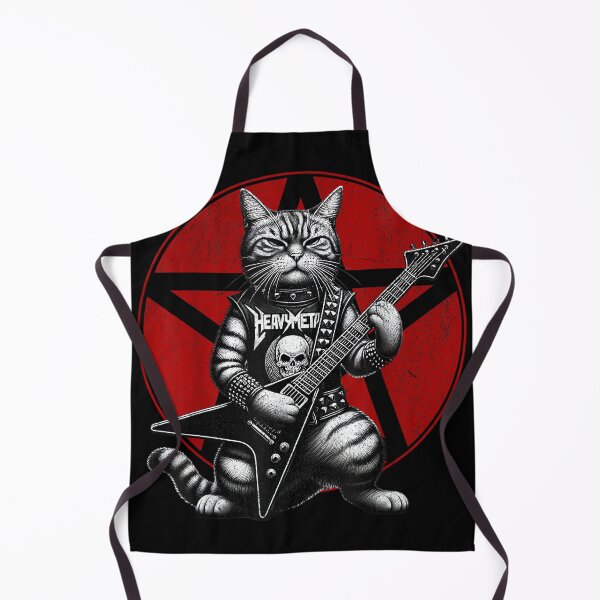 Item preview, Heavy Metal Cats and Death Metal Music Metalhead Rock Guitar designed and sold by AnnUWatts.