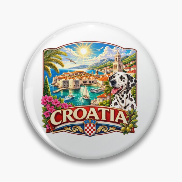 Item preview, Croatia - Dubrovnik Coast, Dalmatian Dog designed and sold by Myra365Art.