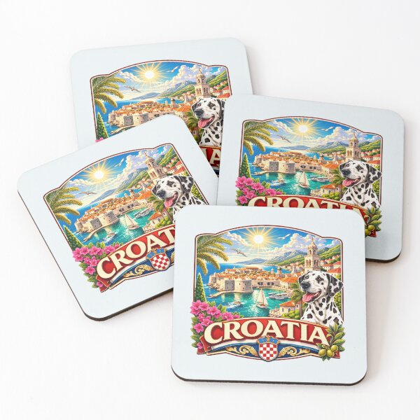 Item preview, Croatia - Dubrovnik Coast, Dalmatian Dog designed and sold by Myra365Art.
