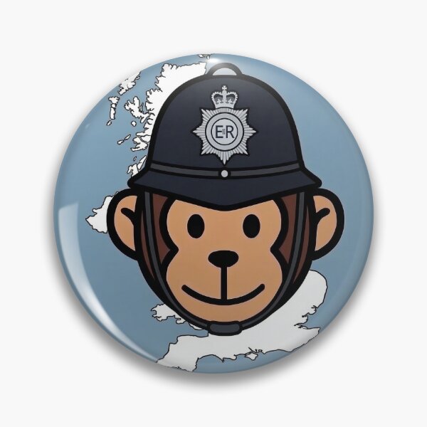 Item preview, United Kingdom – Bobby Hat – Travel Monkey – Circle Badge Design designed and sold by MyMonkeyMerch.