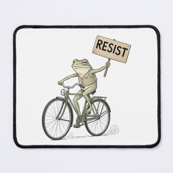 Item preview, Frog Resist Tee Vintage Frog Protest Sticker Frogs Against Fascism Sticker designed and sold by DropsOfDopamine.
